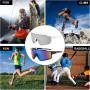 2 Lunettes de Soleil de Sport Lunette Velo Homme Lunettes de Cyclisme Polarisées Protection UV400 pour Lunette Running, Course à