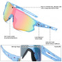 2PCS Lunettes Velo Lunette Soleil de Sport de Plein Air Lunettes de Cyclisme Polarisées Unisexes Coupe-Vent Et Anti-Sable Adapté
