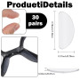 30 Plaquettes Nasales en Silicone Antidérapantes Coussinet Lunettes nez en Forme de D Autocollantes Silicone Antidérapant Coussi