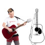 rayzm sangle de guitare, sangle ajustable en coton pour guitare acoustique/électrique/basse, avec relâchement de la bandoulière 