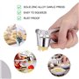 VireEyU 2 Pièces Ustensiles de Cuisine en Acier Inoxydable, Couteau Éplucheur et Presse-ail, Éplucheur de Légumes et Pommes de T