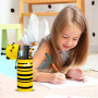 GDFJBG Trousse Ecole 2 en1 en Silicone Souple - Trousse Silicone Verticale, Kawaii Requin Trousse Porte-Stylo de Table,Porte-Plu