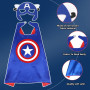 Hero Capes, Avengerrs Costume Sets avec Masque Capes Lanceur Deguisement Cosplay Personnages d'anime Costume pour Garçons Cadeau