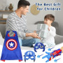 Hero Capes, Avengerrs Costume Sets avec Masque Capes Lanceur Deguisement Cosplay Personnages d'anime Costume pour Garçons Cadeau