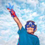 Hero Capes, Avengerrs Costume Sets avec Masque Capes Lanceur Deguisement Cosplay Personnages d'anime Costume pour Garçons Cadeau