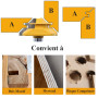 Gasea 8mm 45 Degrés Verrouillage Lock Mitre Routeur Bit Fraise à Rainurer Pour Coupe-Bois 51mm Diamètre Coupe Jaune