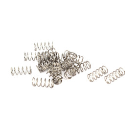 sourcing map Ressort de Compression 0.4mmx4mmx10mm 304 Acier Inoxydable Argenté 20pcs