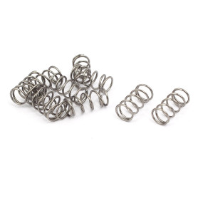 sourcing map Ressort de Compression 0.5mmx5mmx10mm 304 Acier Inoxydable Argenté 10pcs