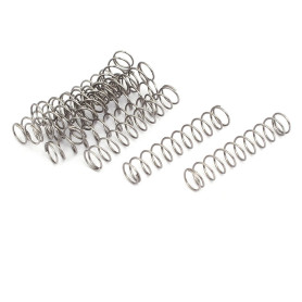 sourcing map Ressort de Compression 0.5mmx6mmx30mm 304 Acier Inoxydable Argenté 10pcs