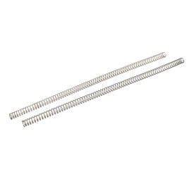 sourcing map Ressort de Compression 1mmx10mmx305mm 304 Acier Inoxydable Argenté 2pcs