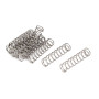 sourcing map Ressort de Compression 0.6mmx6mmx25mm 304 Acier Inoxydable Argenté 10pcs