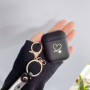 Fycyko Compatible avec Coque AirPods 2 et Coque Airpods 1 Génération, Housse de Protection Motif Coeur Doré Mignon Fleurs Porte-