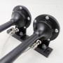 YIYIDA Klaxon de voiture Trompette d'air 170db Corne marine Corne électrique 12V Car Horn Zinc Chrome noir Trompette de camion H