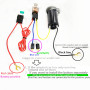 YIYIDA Klaxon de voiture Trompette d'air 170db Corne marine Corne électrique 12V Car Horn Zinc Chrome noir Trompette de camion H