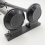 YIYIDA Klaxon de voiture Trompette d'air 170db Corne marine Corne électrique 12V Car Horn Zinc Chrome noir Trompette de camion H