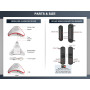 HTZSAFE Système d'alarme solaire sans fil pour allée - Portée de transmission de 0,4 km - Large portée de capteur de 90 m - Pas 