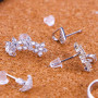 Lot de 1200 fermoirs de boucles d'oreilles en silicone transparent 4 mm