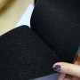Arlent 4 "Largeur 2 Yards Longueur Coudre sur bandes auto-agrippantes Style Nylon, tissu non adhésif au dos Noir (10cm x 2M)
