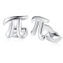 HONEY BEAR boutons de manchette la physique symbole math π Pour hommes Chemise pour mariage affaires Argent