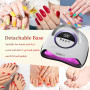 DMJWAN Lampe UV Pour Ongles en Gel, Lampe UV Professionnelle Pour Ongles 300W avec 72 LED, Capteur Automatique, 4 Minuteries