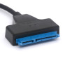 Adaptateur USB C vers SATA - Câble de disque dur type C vers SATA III pour disque dur SATA 3 HDD SSD 7+15 broches Thunderbolt 3 