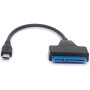 Adaptateur USB C vers SATA - Câble de disque dur type C vers SATA III pour disque dur SATA 3 HDD SSD 7+15 broches Thunderbolt 3 