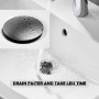 KAIYAYA Bonde de Lavabo sans Trop Plein Pop Up bonde Lavabo Salle de Bain Bonde de Vidange Noir avec Panier à Crépine Universell