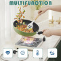 KAIYAYA Ustensiles de Cuisine Silicone 12 Pièces Lot Ustensile Cuisine avec Poignée en Bois Ustensiles Cuisine Antiadhésive Sans