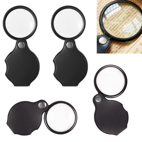 KAIYAYA 4 Pièces Loupe de Poche