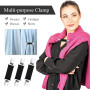 KAIYAYA 8 Pièces Cinch Clip, Elastique Cardigan Clip Rétractable Jusqu'à 22 cm, Vintage Clips de Mitaine, Pince à Pull avec Join