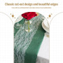 KAIYAYA Dentelle Blanche Chemin de Table Blanc 15 cm x 25 m Bohême Rouleau de Dentelle, Chemin de Table en Ruban pour Tableau, C