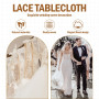 KAIYAYA Dentelle Blanche Chemin de Table Blanc 15 cm x 25 m Bohême Rouleau de Dentelle, Chemin de Table en Ruban pour Tableau, C