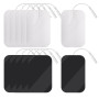 Lot de 10 électrodes TENS - 6 x 9 cm - Réutilisables - Pour soulager les muscles - Connecteur 2 mm