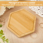 Lot de 12 dessous de verre en bois de 10 cm - Dessous de verre en bambou - Dessous de verre mosaïque - Kit de bricolage - Petit 