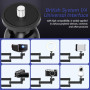 Support Videoprojecteur Mural, Support Projecteur Rotatif à 360° en Métal Support Retroprojecteur Pliable avec Interface à vis d