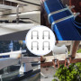 6 Pièces Boulon En U M8 Bride de Fixation Boulons En U Carrés Boulons En Forme De U Aavec 8 Écrous Et 4 Plaque De Cadre M8 65mm 