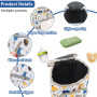 Sacoche de guidon pour enfant - Sac de vélo épais - Panier de guidon avec deux boucles en plastique - Accessoire de vélo pour fi