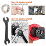 Kit d'Outil de Vélo, 9 Pièces Outils de Réparation de Vélo Professionnels avec Outil de Démontage de Manivelle pour la Réparatio