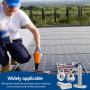 Lot de 15 vis à tête marteau M10 x 30 mm - En acier inoxydable A2-70 - Avec écrous à bride - Pour serre photovoltaïque PV, rail 