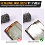 Lot de 12 brosses en laiton pour perceuse, brosse métallique revêtue de laiton pour visseuse sans fil et kit de brosses tubulair