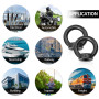 Lot de 8 écrous à œil M8 en acier inoxydable 304 M8 Noir Filetage Écrou à œillet pour suspension et fixation