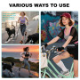 Laisse Canicross Chien, Jogging Mains Libres pour Chiens avec Ceinture et Sac Banane détachable, Anti Traction Harnais avec Cout