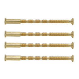 Ensemble de 4 pièces or M4 poignée de porte traversant vis de fixation et manchon pour UPVC Windsor poignée de porte Kit bouton