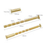 Ensemble de 4 pièces or M4 poignée de porte traversant vis de fixation et manchon pour UPVC Windsor poignée de porte Kit bouton 