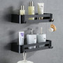 Yeegout Étagères de Salle de Bain sans perçage avec Crochets Amovibles Rangement adhésif en Aluminium pour Panier de Douche (car
