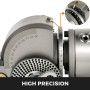 Mophorn Tête de Division 4pouces/100mm Tête d'indexation Tête Division Pour Fraiseuse Table Rotation BS-0, Argent