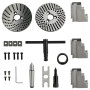 Mophorn Tête de Division 4pouces/100mm Tête d'indexation Tête Division Pour Fraiseuse Table Rotation BS-0, Argent