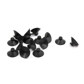sourcing map Aquarium Poisson Aquarium Ventouse Plastique Noir Meunier 16pcs 20mm Dia