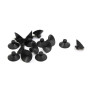 sourcing map Aquarium Poisson Aquarium Ventouse Plastique Noir Meunier 16pcs 20mm Dia