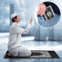 60 * 100cm Tapis de prière de Voyage Islamique léger Portable avec Boussole pour prières Noir